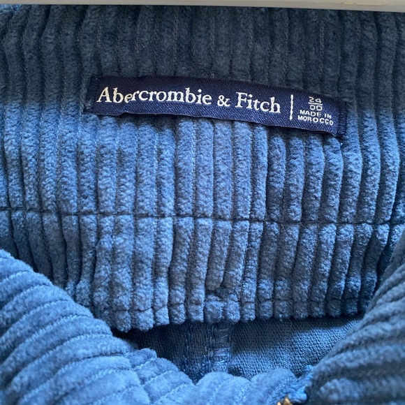 Blue Corduroy Paperbag Abercrombie & Fitch Pants - Picture 3 of 3